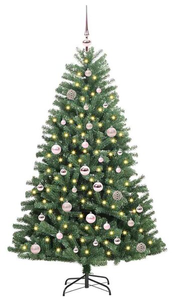 Umělý Skládací Vánoční Strom Zelená 150 cm PVC a kov 3395480