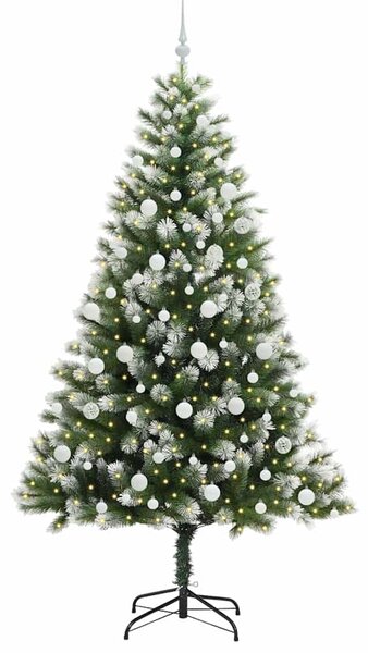 Umělý vánoční stromeček s umělým sněhem 300 LED Teplá bílá 3395454