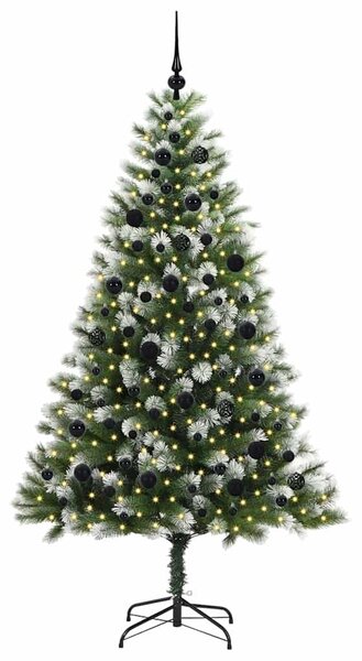 Umělý vánoční stromeček s umělým sněhem 300 LED Teplá bílá 3395452