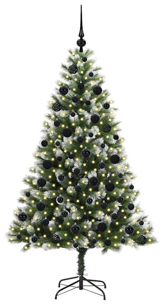 Umělý vánoční stromeček s umělým sněhem 300 LED Teplá bílá 3395443