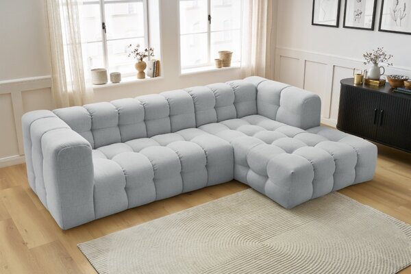 -25 % Dny MOMENTI– Bobochic Paris Světle šedá rohová pohovka Cloud 288 cm, pravá