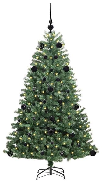 Umělý Skládací Vánoční Strom Zelená 150 cm PVC a kov 3395479