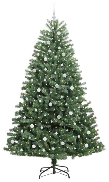 Umělý Skládací Vánoční Strom Zelená 240 cm PVC a kov 3395508