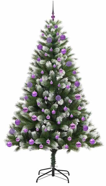 Umělý vánoční stromeček s umělým sněhem 300 LED Teplá bílá 3395457