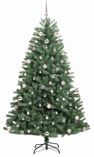 Umělý Skládací Vánoční Strom Zelená 240 cm PVC a kov 3395507
