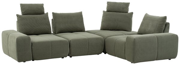 SEDACÍ SOUPRAVA, textil, olivově zelená Xora - Sedací soupravy