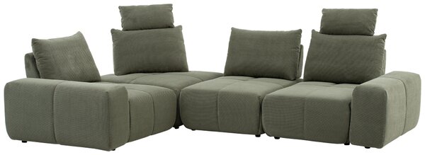SEDACÍ SOUPRAVA, textil, olivově zelená Xora - Sedací soupravy
