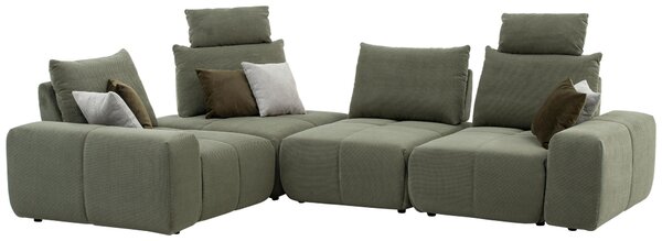 SEDACÍ SOUPRAVA, textil, olivově zelená Xora - Sedací soupravy