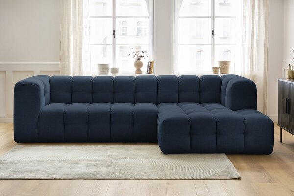 -25 % Dny MOMENTI– Bobochic Paris Tmavě modrá rohová pohovka Cloud 288 cm, pravá