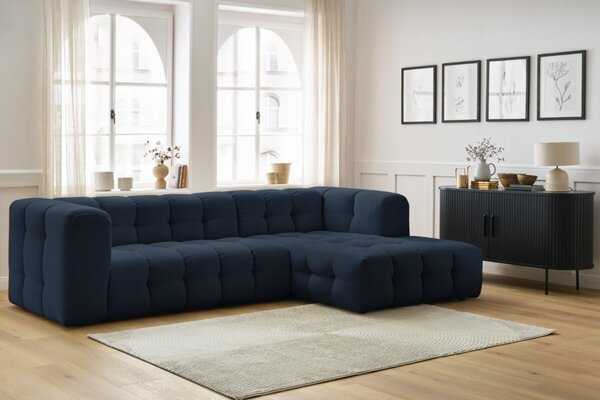 -25 % Dny MOMENTI– Bobochic Paris Tmavě modrá rohová pohovka Cloud 288 cm, pravá