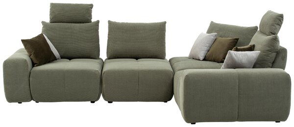 SEDACÍ SOUPRAVA, textil, olivově zelená Xora - Sedací soupravy