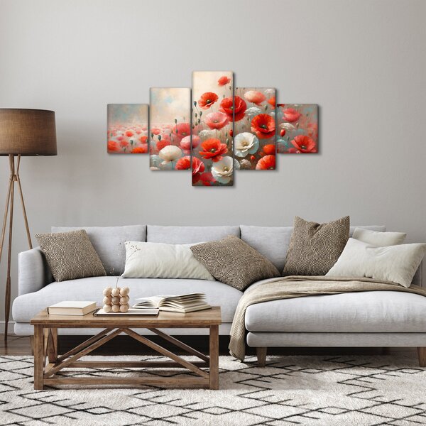 Obraz - Malba vlčích máků (125x70 cm)