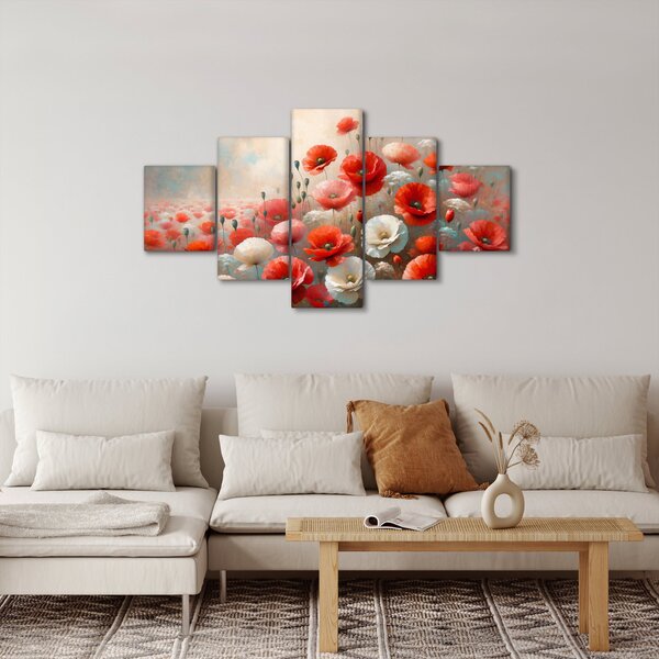 Obraz - Malba vlčích máků (125x70 cm)