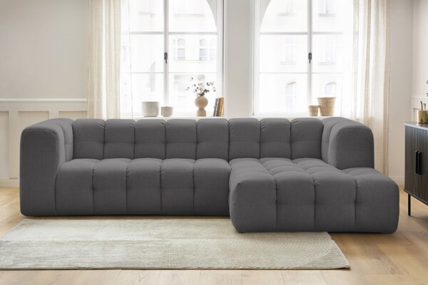 -25 % Dny MOMENTI– Bobochic Paris Tmavě šedá rohová pohovka Cloud 288 cm, pravá