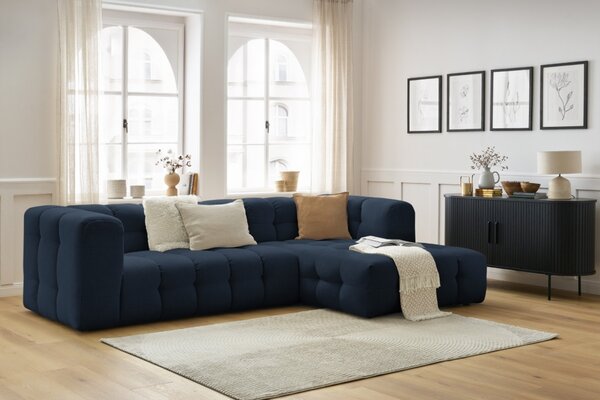 -25 % Dny MOMENTI– Bobochic Paris Tmavě modrá rohová pohovka Cloud 288 cm, pravá
