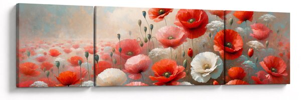 Obraz - Malba vlčích máků (170x50 cm)