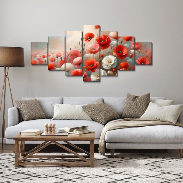 Obraz - Malba vlčích máků (210x100 cm)