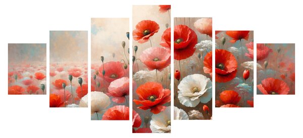 Obraz - Malba vlčích máků (210x100 cm)