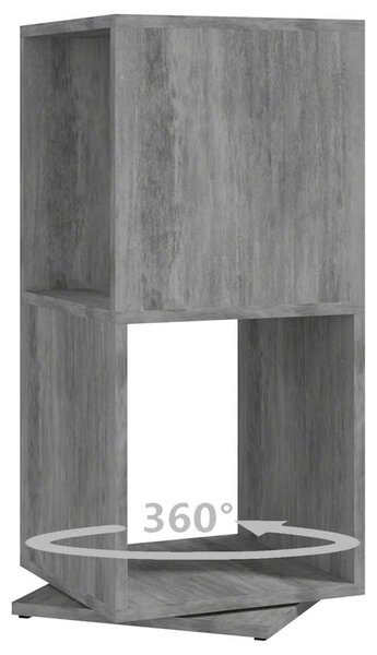 Otočná skříňka betonově šedá 34,5x34,5x75,5 cm kompozitní dřevo 339559