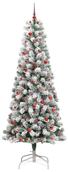 Umělý Skládací Vánoční Strom 300 LED Zelená a bílá 240 cm 3395613