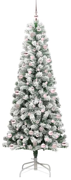 Umělý Skládací Vánoční Strom 300 LED Zelená a bílá 240 cm 3395615