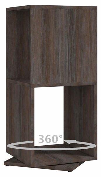 Otočná skříňka šedá a dub sonoma 34,5 x 34,5 x 75,5 cm kompozit 339561