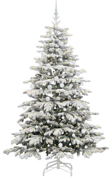 Umělý Skládací Vánoční Strom Bílá 210 cm PE a PVC 3395652