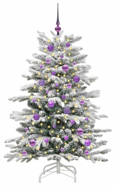 Umělý Skládací Vánoční Strom Bílá 150 cm PE a PVC 3395637