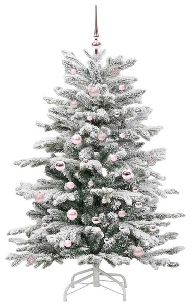 Umělý Skládací Vánoční Strom Bílá 150 cm PE a PVC 3395633