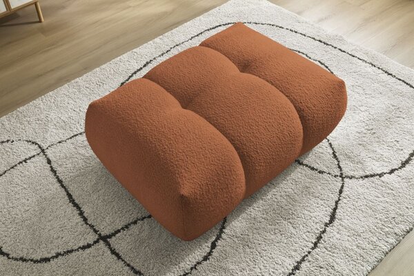 -25 % Dny MOMENTI– Bobochic Paris Terakotově oranžová bouclé podnožka Fuji 112 x 80 cm