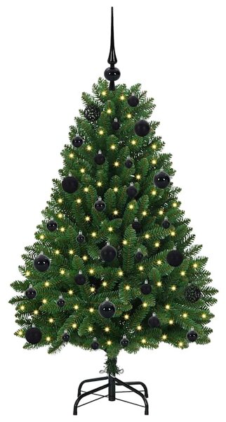 Umělý vánoční stromeček 120 cm 150 LED Teplá bílá PVC a ocel 3395668
