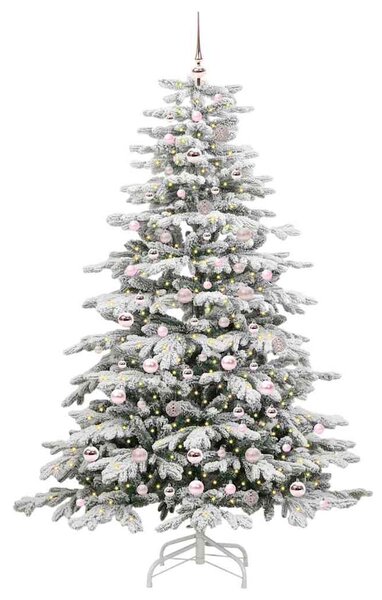 Umělý Skládací Vánoční Strom Bílá 210 cm PE a PVC 3395651