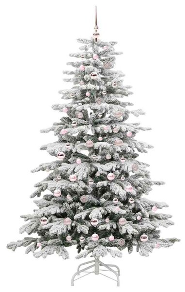Umělý Skládací Vánoční Strom Bílá 210 cm PE a PVC 3395651