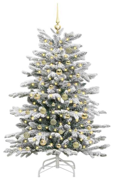 Umělý Skládací Vánoční Strom Bílá 150 cm PE a PVC 3395635