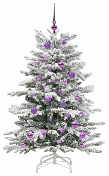 Umělý Skládací Vánoční Strom Bílá 150 cm PE a PVC 3395637
