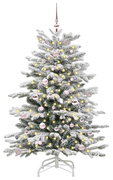 Umělý Skládací Vánoční Strom Bílá 150 cm PE a PVC 3395633