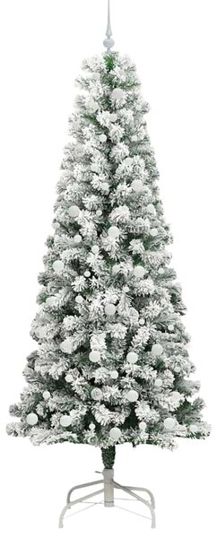 Umělý Skládací Vánoční Strom 300 LED Zelená a bílá 240 cm 3395616