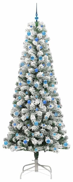 Umělý Skládací Vánoční Strom 300 LED Zelená a bílá 240 cm 3395620