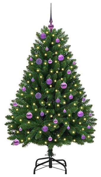 Umělý vánoční stromeček 150 cm 150 LED Teplá bílá PVC a ocel 3395682