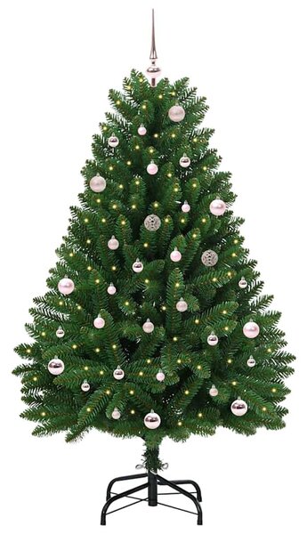 Umělý vánoční stromeček 150 cm 150 LED Teplá bílá PVC a ocel 3395678