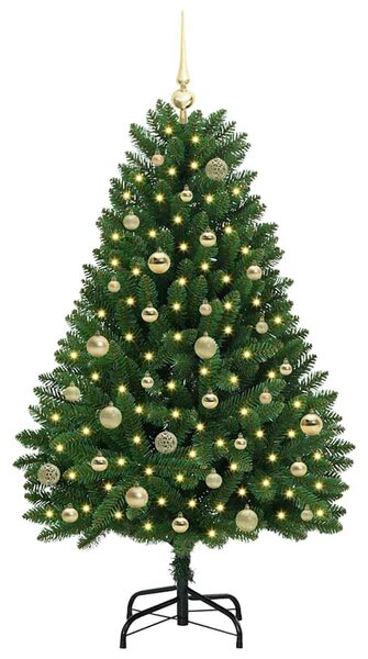 Umělý vánoční stromeček 150 cm 150 LED Teplá bílá PVC a ocel 3395680