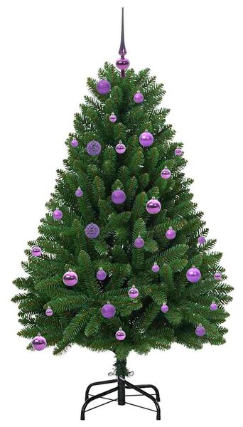 Umělý vánoční stromeček 150 cm 150 LED Teplá bílá PVC a ocel 3395682
