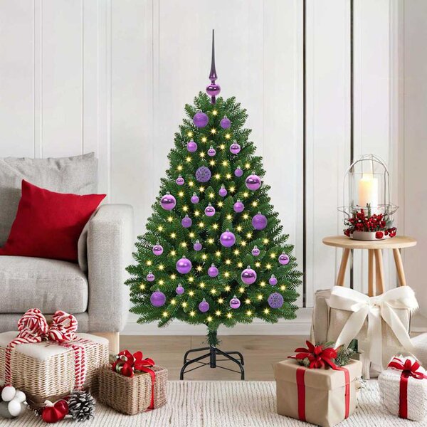 Umělý vánoční stromeček 120 cm 150 LED Teplá bílá PVC a ocel 3395673