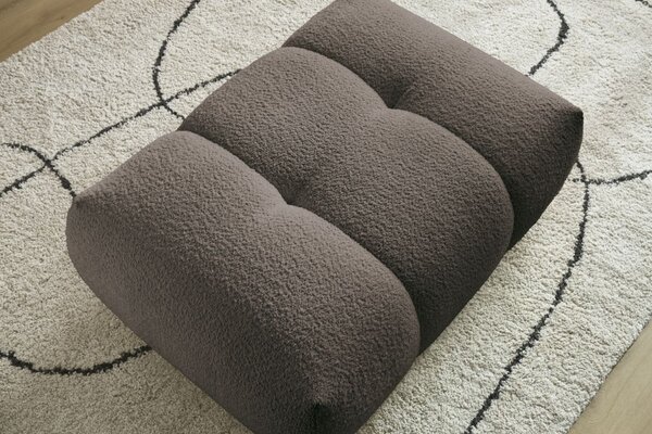 -25 % Dny MOMENTI– Bobochic Paris Hnědá bouclé podnožka Fuji 112 x 80 cm