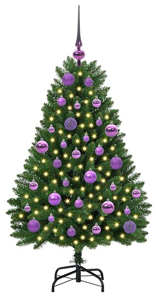 Umělý vánoční stromeček 120 cm 150 LED Teplá bílá PVC a ocel 3395673
