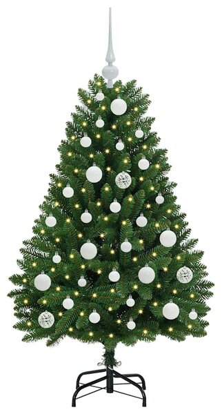 Umělý vánoční stromeček 120 cm 150 LED Teplá bílá PVC a ocel 3395670