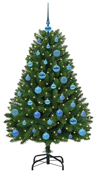 Umělý vánoční stromeček 150 cm 150 LED Teplá bílá PVC a ocel 3395683