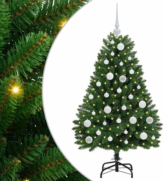 Umělý vánoční stromeček 120 cm 150 LED Teplá bílá PVC a ocel 3395670