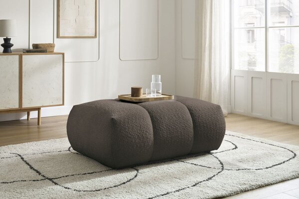 -25 % Dny MOMENTI– Bobochic Paris Hnědá bouclé podnožka Fuji 112 x 80 cm