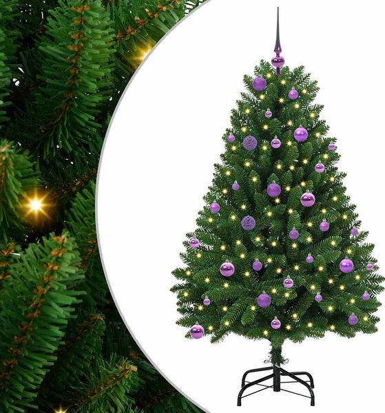 Umělý vánoční stromeček 150 cm 150 LED Teplá bílá PVC a ocel 3395682